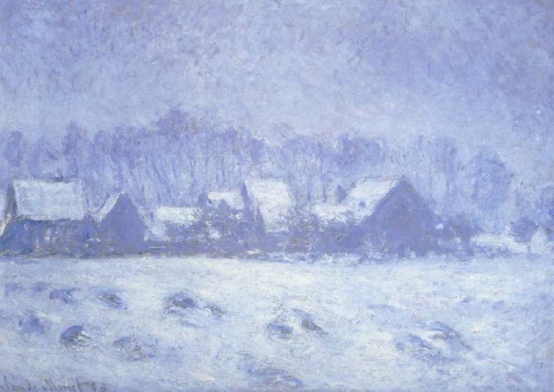 Claude Monet Snow Effect at Giverny Germany oil painting art